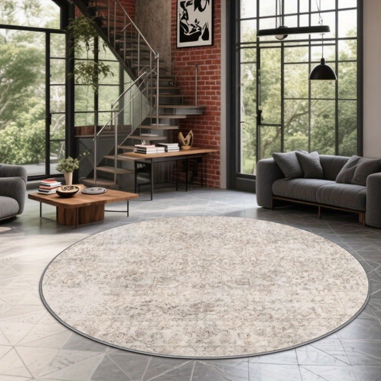 Abstract mottled round floor r - огляд і ціна Hall Commercial Printing